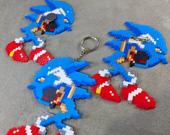 Handmade Sonic.exe Perler Bead Keychain, Magnet, or Pin – Creepy