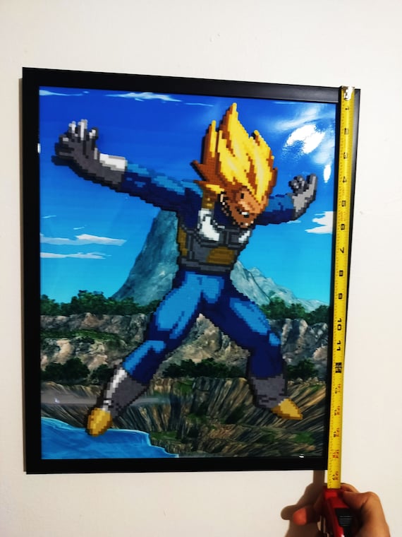 ドラゴンボールZのベジータの額入りパーラービーズアート – DBZファン
