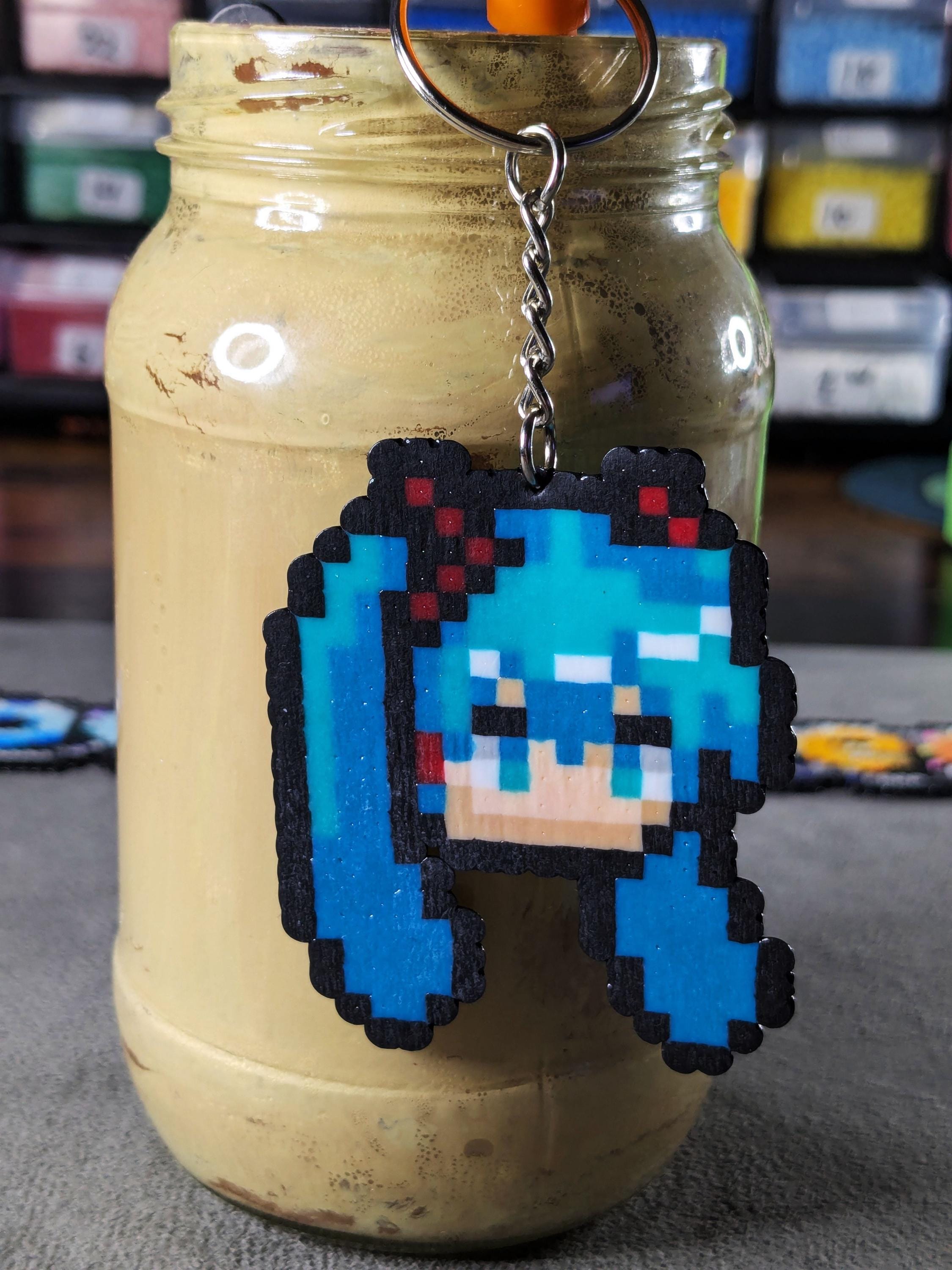 初音ミク パーラービーズキーホルダー、マグネット、ピンバッジ
