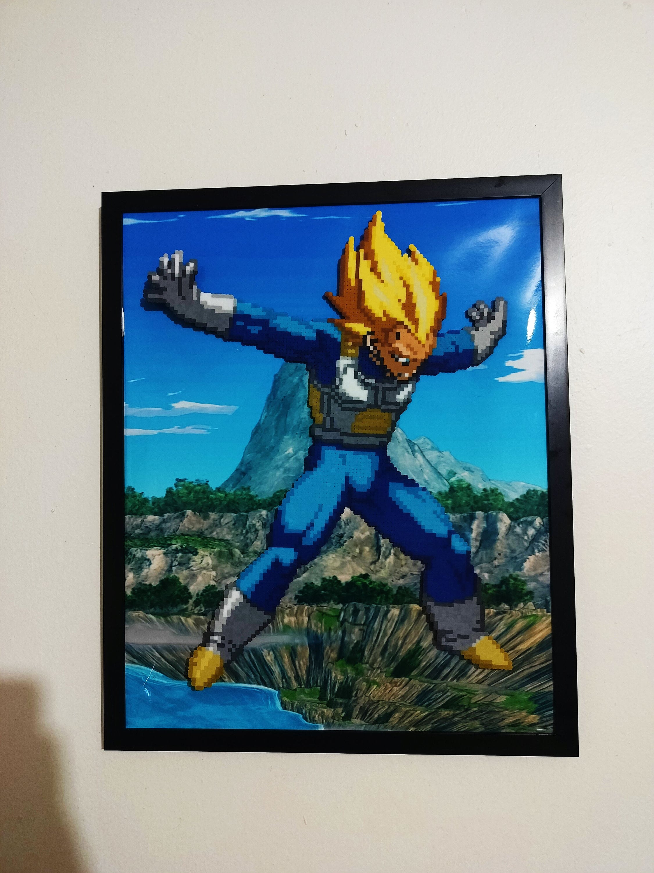 ドラゴンボールZのベジータの額入りパーラービーズアート – DBZファン