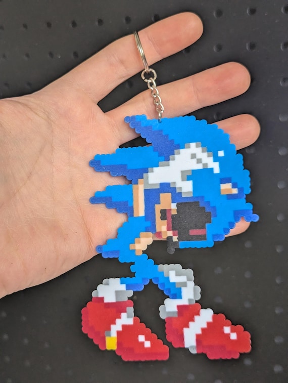 Handmade Sonic.exe Perler Bead Keychain, Magnet, or Pin – Creepy