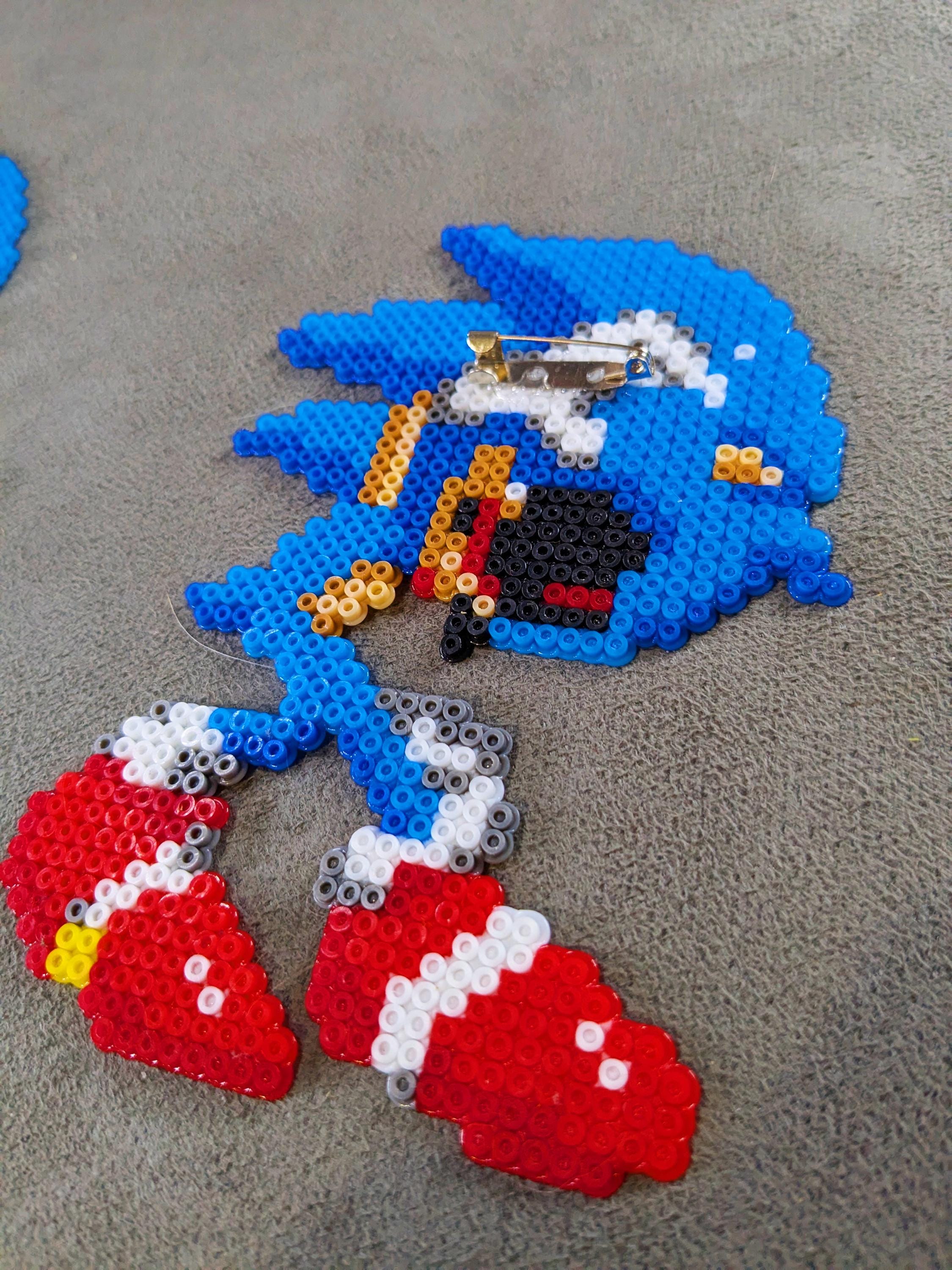 Handmade Sonic.exe Perler Bead Keychain, Magnet, or Pin – Creepy