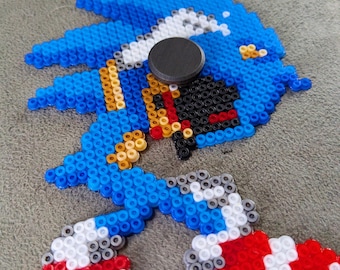 Handmade Sonic.exe Perler Bead Keychain, Magnet, or Pin – Creepy
