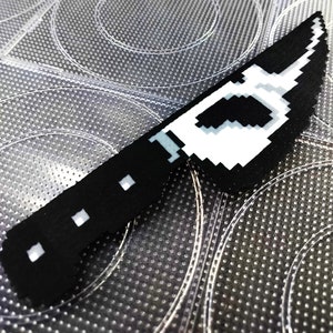 Ghost face perler bead kitchen knife (WHITE OR GLOW) Horror Movie, Wall art, home decor furniture, unique nerdy gift idea, jewelry, goth