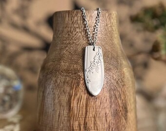 Hand crafted Silver plate Pendant Necklace created from a Vintage Spoon handle