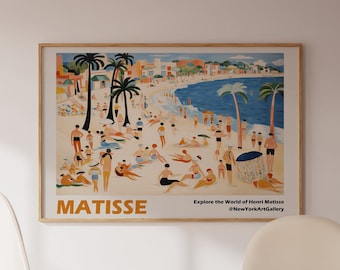 Cartel de Henri Matisse - Arte de pared colorido como impresión de Matisse, impresión de arte de Matisse, impresión del museo de Matisse, impresión de arte horizontal moderno