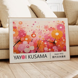 Yayoi Kusama Poster - Colorful Japandi Wall Art as Yayoi Kusama Print, Abstract Kusama Poster, Japanese Poster, Japanese Wall Art
