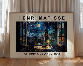 Henri Matisse Poster - Night, Colorful Wall Art as Matisse Print, Matisse Art Print, Matisse Museum Print, Modern Horizontal Print