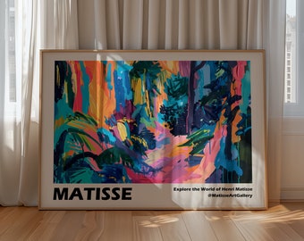 Henri Matisse Poster - Forest - Colorful wall art as elegant Matisse print, Inspired Matisse art, Horizontal Matisse art print
