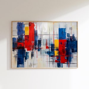 Piet Mondrian Poster - Abstrakte niederländische Wandkunst als Piet Mondrian Print - Moderne Mondrian Ausstellung - Piet Mondrian Kunst