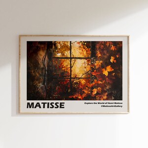 Poster Henri Matisse - Autunno - Arte da parete colorata come elegante stampa Matisse, arte ispirata a Matisse, stampa artistica orizzontale Matisse