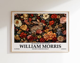 Morris Poster - Affiche florale comme William Morris Print - Décor de pièce esthétique du milieu du siècle - Morris Art Print