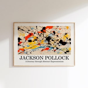 Poster di Jackson Pollock - Arte da parete colorata come stampa Pollock, Arte astratta di Pollock, Arte da parete massimalista, Arte da parete alla moda, Arte famosa