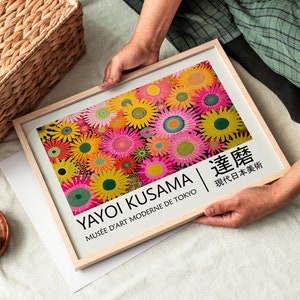 Kusama Poster - Japandi Gallery Wall Art as Yayoi Kusama Print, Abstract Inspired Kusama Poster, Japanese Wall Art