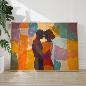 Cartel de Matisse - Pareja - Arte de pared colorido como impresión de Matisse, impresión de arte de Matisse inspirada, impresión de museo, impresión de arte horizontal