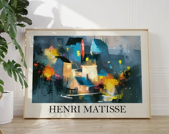 Henri Matisse Poster - Colorful Wall Art as Matisse Print, Inspired Matisse Art Print, Museum Print, Horizontal Art Print