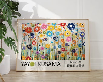 Yayoi Kusama Poster - Colorful Japandi Wall Art as Yayoi Kusama Print, Abstract Kusama Poster, Japanese Poster, Japanese Wall Art