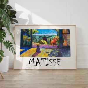 Henri Matisse Poster - Child - Aesthetic wall art as colorful Matisse print, Inspired Matisse art, Horizontal Matisse art print