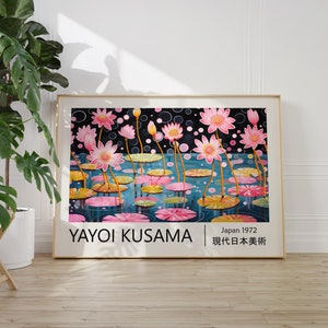 Yayoi Kusama Poster - Lake, Japandi Gallery Wall Art as Yayoi Kusama Print, Abstract Inspired Kusama Poster, Japanese Wall Art