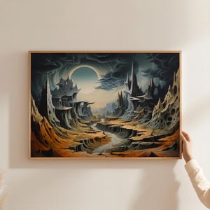 Max Ernst Poster - Mystischer Wald, Surrealistische Kunst als Max Ernst Druck, Originalgetreue surrealistische Kunst, Surrealismus Print