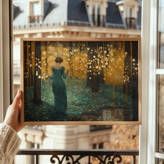 Gustav Klimt Poster - Hochwertiges Klimt Museum Poster - Horizontales Ausstellungsposter zum Verschenken - Klimt Druck - Klimt Malerei