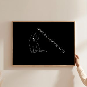 Cat Poster - High quality cat poster for your home or as a gift, Funny cat print, Bunting wall art, Retro cat art