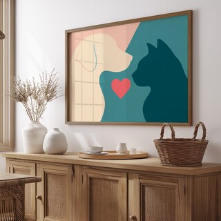 Ma Little Canv Poster Animali 30x40 Cm – Tela Impermeabile, Senza Cornice, Decorazione Moderna Per Cameretta O Soggiorno (Es: Sciinga Al WC)