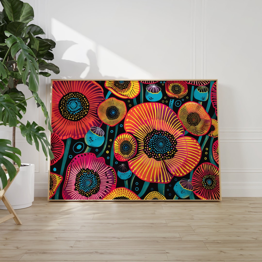ARTINSPIRIO Yayoi Kusama Poster Dans Cadre - Affiche Artistique 50 X 70 Cm - Art Japonais Contemporain Pour Maison Et Bureau