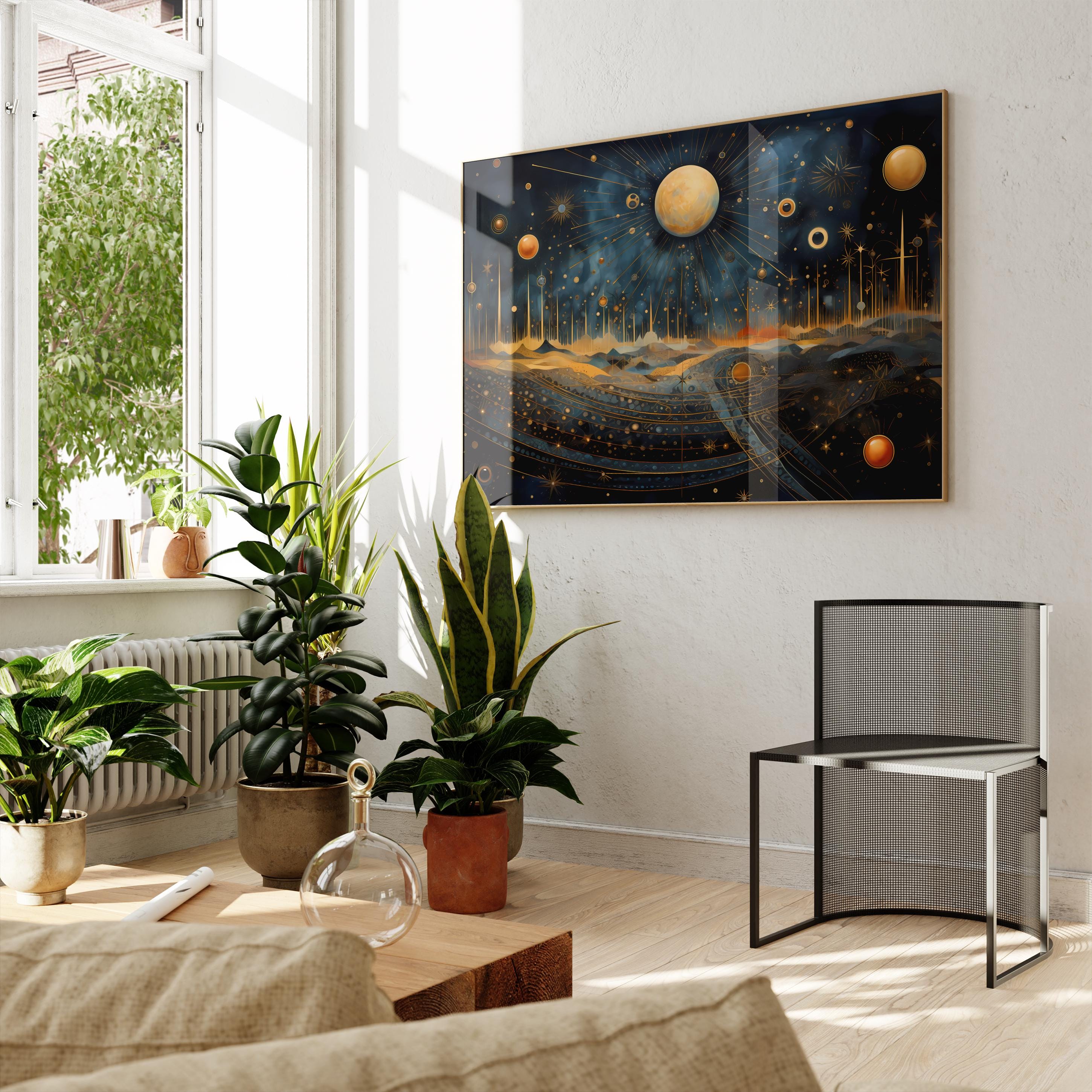 Max Ernst Leinwandbild - Tänzer Unter Dem Sternenhimmel 50x30cm