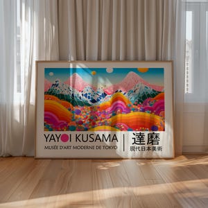 Yayoi Kusama Poster - Mountains, Japandi Gallery Wall Art as Yayoi Kusama Print, Abstract inspired Kusama Poster, Japanese Wall Art