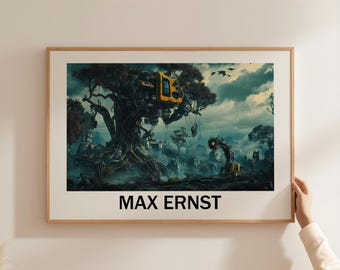 マックス・エルンスト「沈黙の眼」、シュールレアリズム、幻想的、絵画