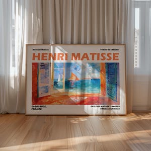 Henri Matisse Poster - Sea, Aesthetic wall art as a colorful Matisse print, Inspired Matisse art, Horizontal Matisse art print