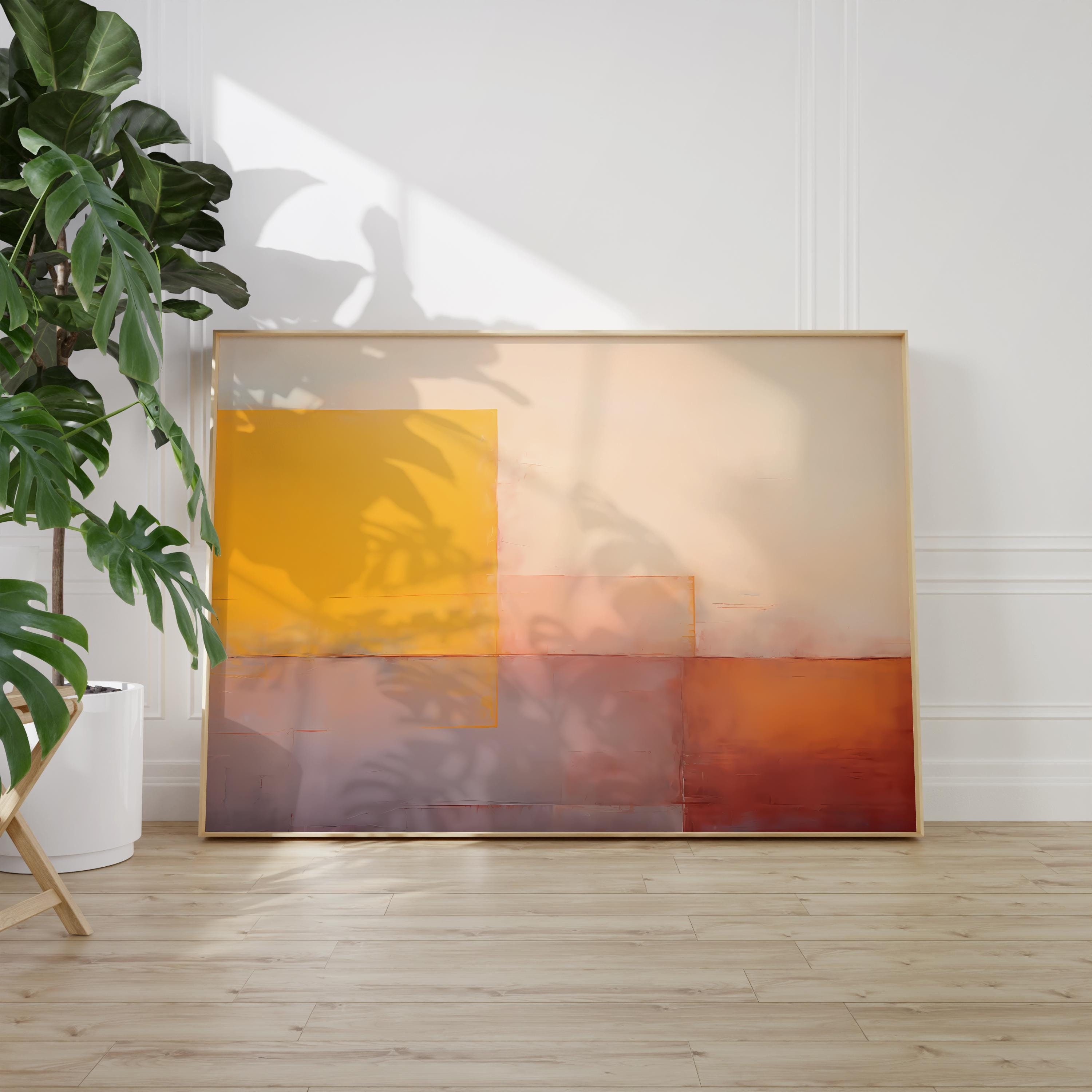 Mark Rothko Poster - Museum Quality Abstract Rothko Painting, Horizontal Inspired Mark Rothko Print, Also Available in Set of 3