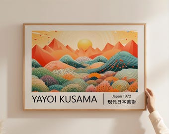 Yayoi Kusama Poster - Japandi Gallery Wall Art as Yayoi Kusama Print, Abstract Inspired Kusama Poster, Japanese Wall Art