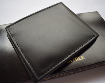 Handcrafted Men's Leather Tri-Fold Wallet Handmade Leather Trifold Wallet for Men - Classic Design, Genuine Craftsmanship- Genuine Leather.