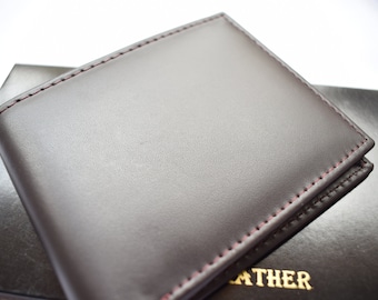 Handcrafted Men's Leather Tri-Fold Wallet Handmade Leather Trifold Wallet for Men - Classic Design, Genuine Craftsmanship- Genuine Leather.