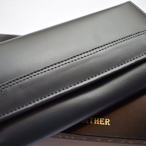 Handcrafted Leather Wallet Clutch Purse for Women: Stylish Essentials - Artisan Leather Clutch Wallet~ Handmade Elegance for Women