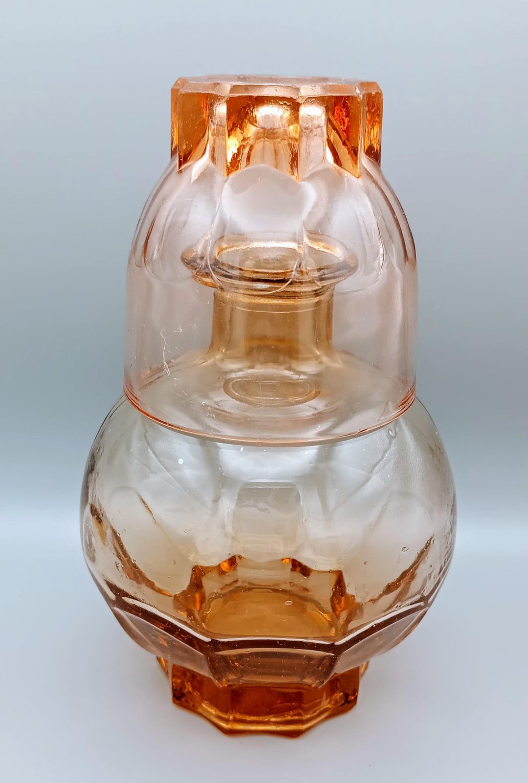 Vintage Tumble up in Peach Glass 1950s - Etsy