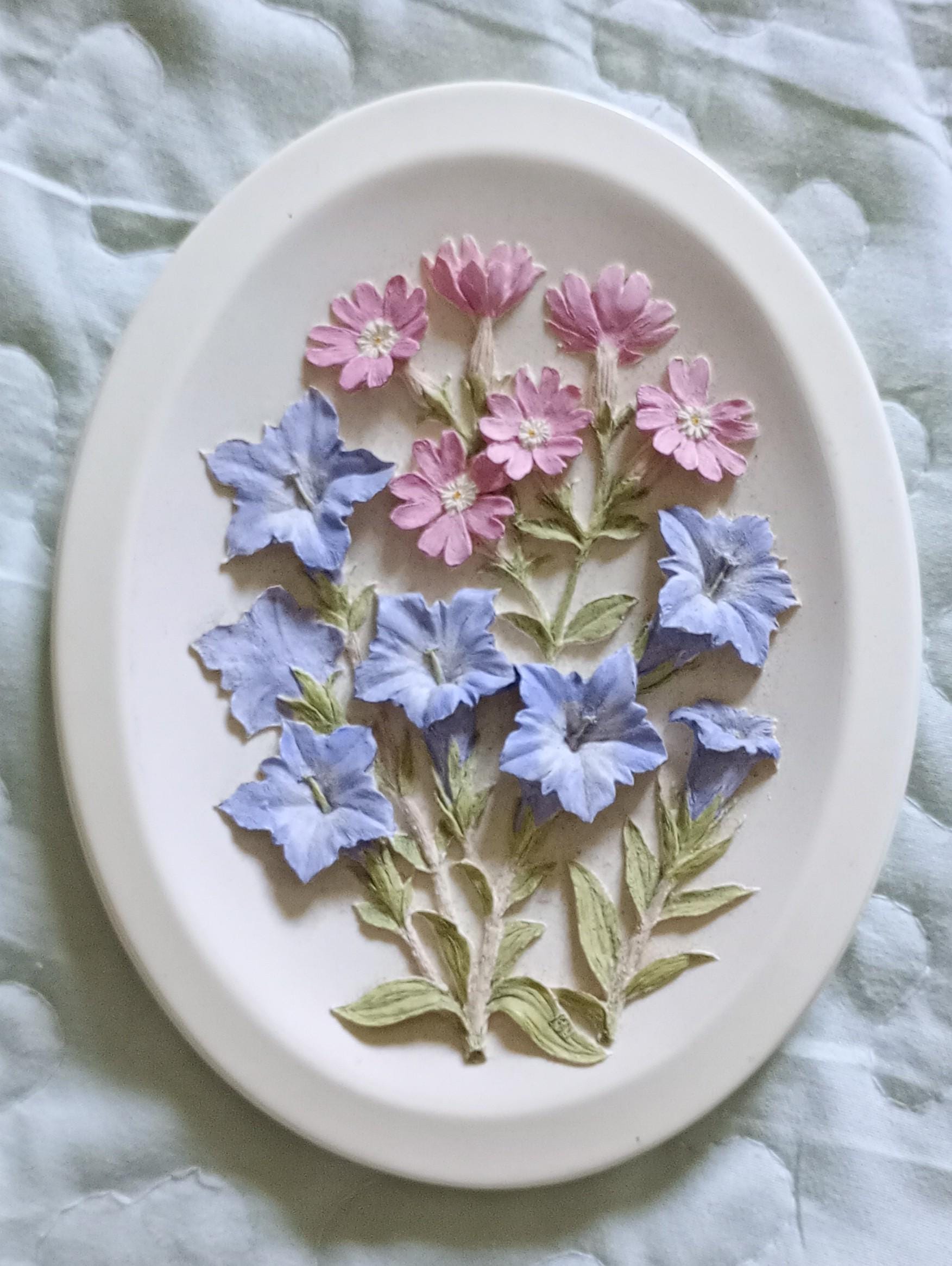 Watersmeet Studio Floral Wall Plaque - Ken Norris - 1980s - Etsy UK