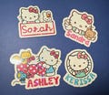 Personalized Name Hello Kitty and friend themed stickers. WATERPROOF Great for school labels, party favors, computers, personalizations, etc
