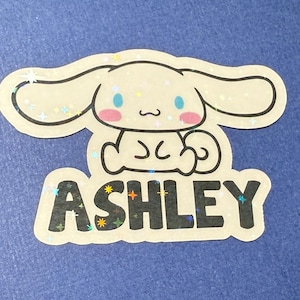 Personalized Name Cinnamon Roll theme Stickers. WATERPROOF* Great for party favors, computer, personalizations, decals, much more.