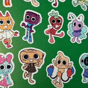 Dandy&#39;s World Character**WATERPROOF** Vinyl Stickers. Great for party favors, computer decals, and much more.