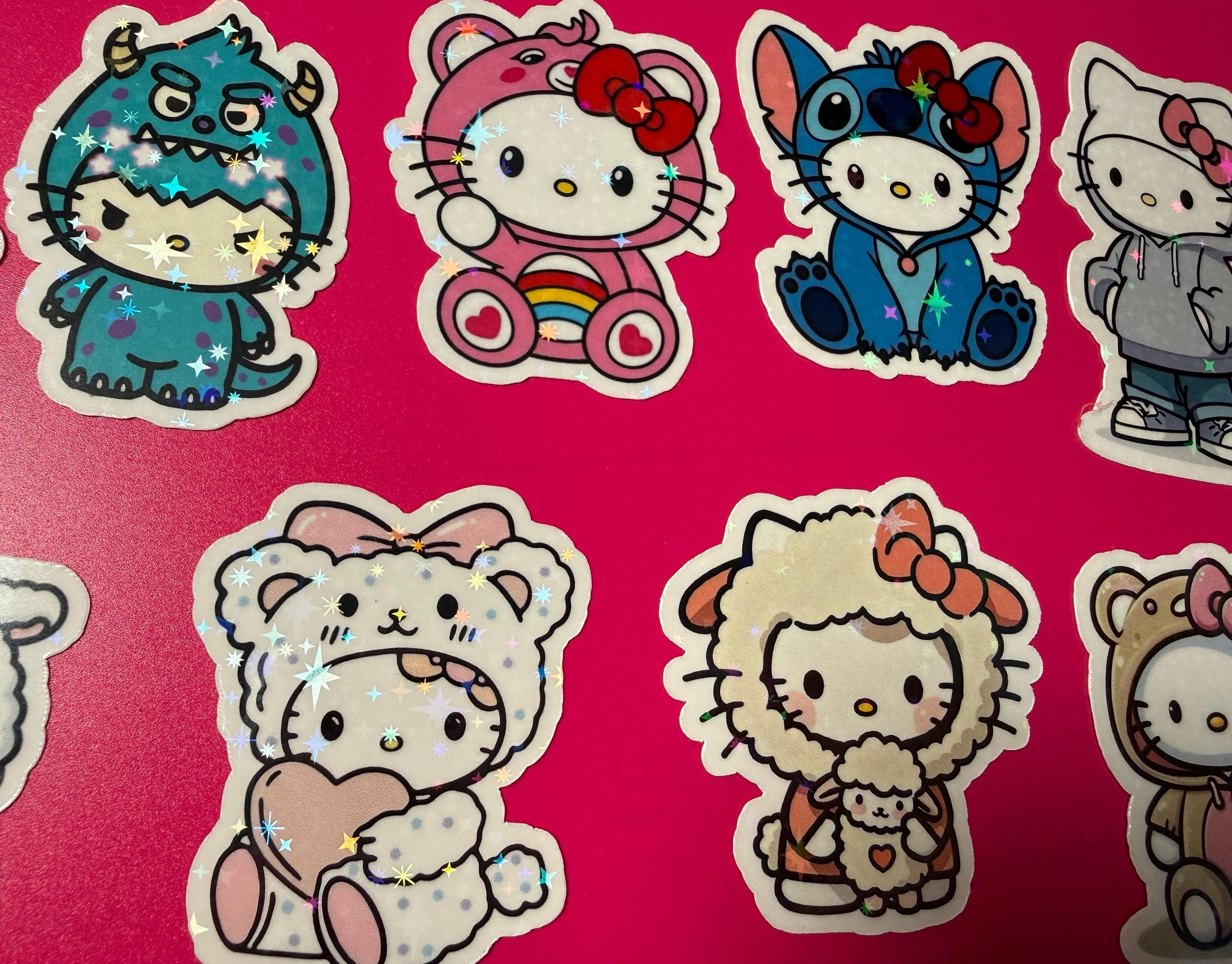 Holographic Hello Kitty Sticker Pack **WATERPROOF** Vinyl Stickers ...