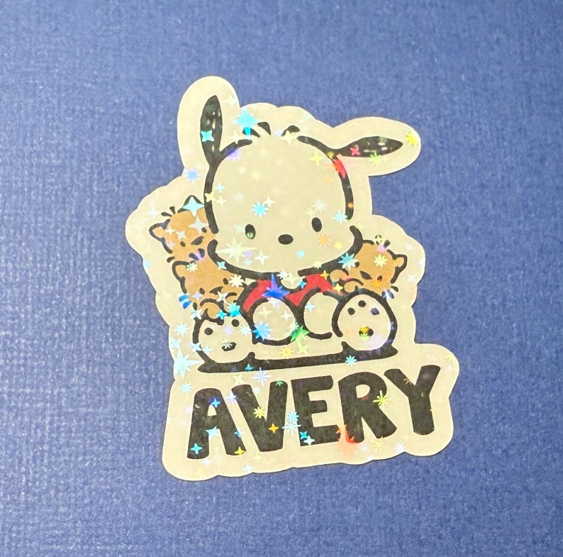 Pegatinas impermeables personalizadas de Pochacco, regalos de fiesta Pochacco 2