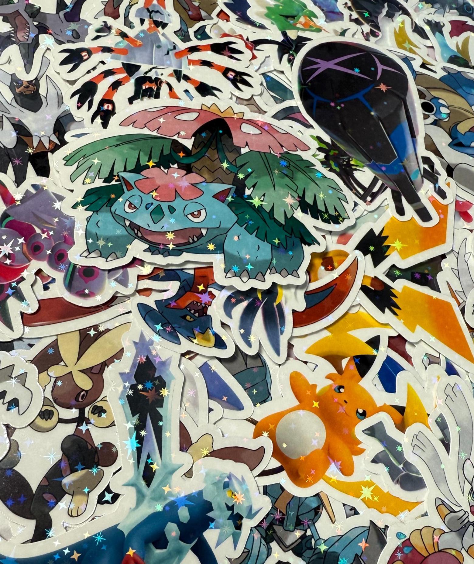 Mega Evolution Pokemon Themed Characters Vinyl Stickers. Huge Variety ...