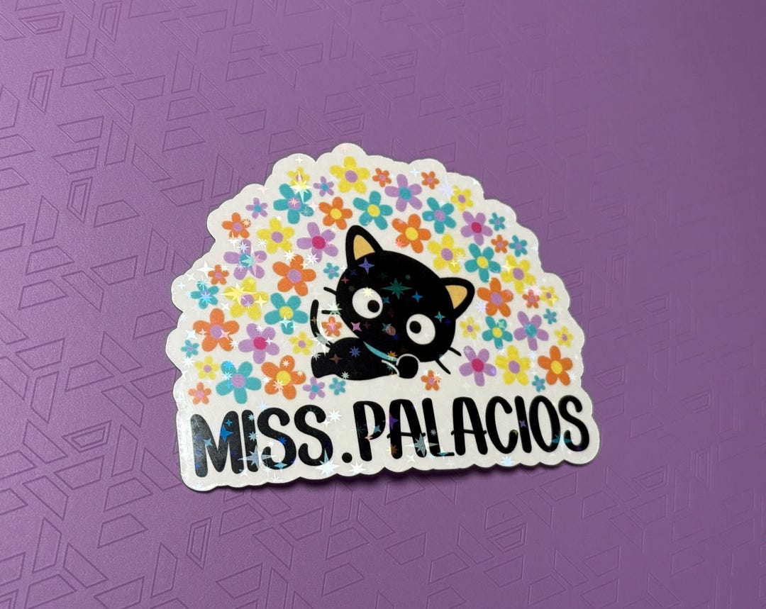 Personalized Chococat Holographic Waterproof Stickers, School Labels - Etsy