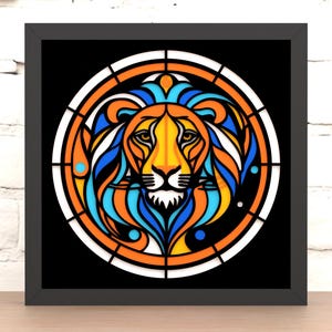 3d Svg Lion Shadow Box Pattern (For Laser, Cricut & Silhouette)