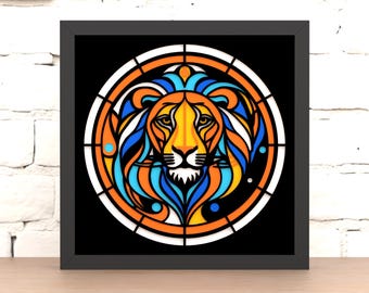 3d Svg Lion Shadow Box Pattern (For Laser, Cricut & Silhouette)