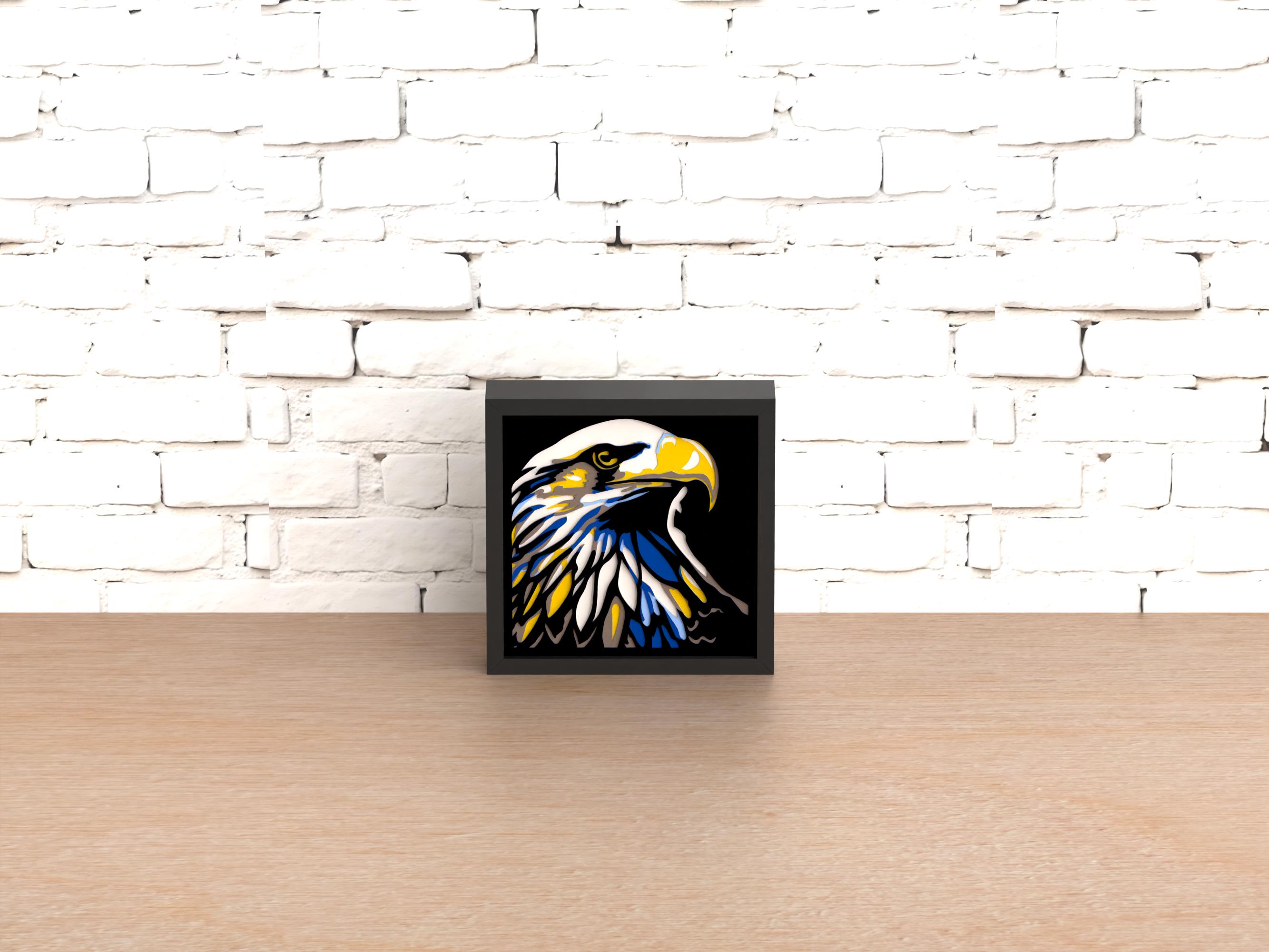 Layered Eagle Shadow Box: 3D Laser Cut File (digital Download) - Etsy