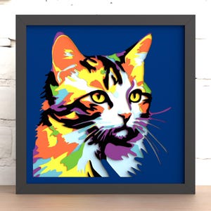 Shadow Box Svg Files For Cricut, Pet Portrait Laser Cut Files, Cat Svg Digital Download (For Laser, Cricut & Silhouette)